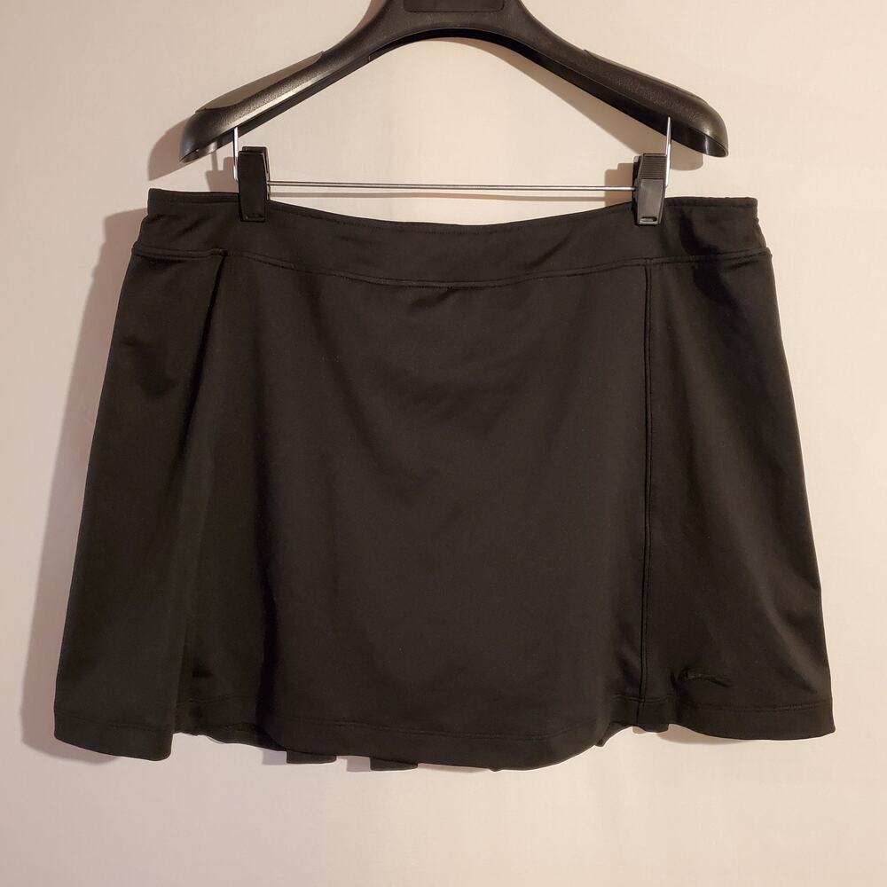 Slazenger Active Women's XL Embroidered Black Zip Pocket Golf Activewear Skort